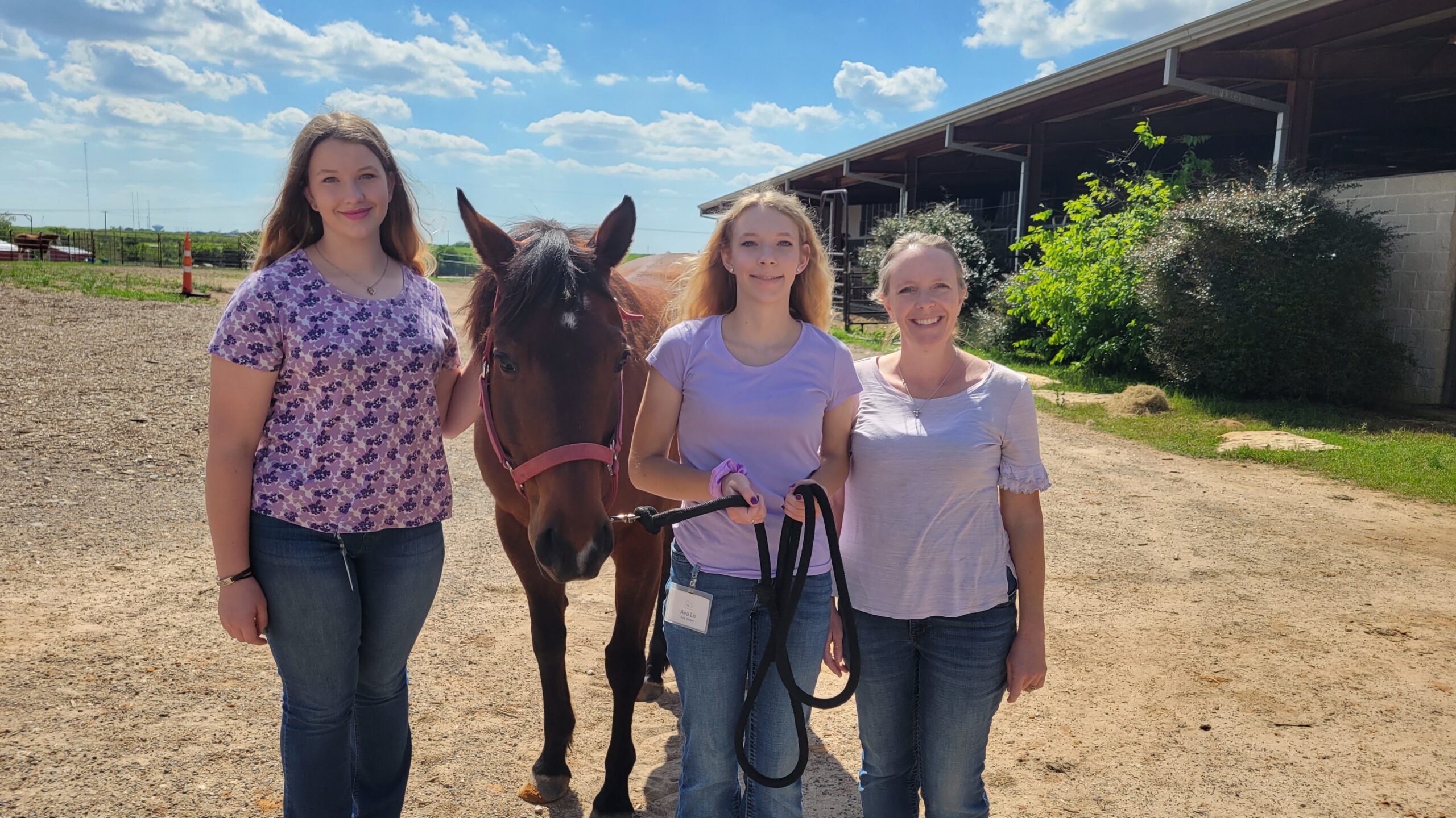 April featured volunteers Angie, Ava and Tayler Loiselle