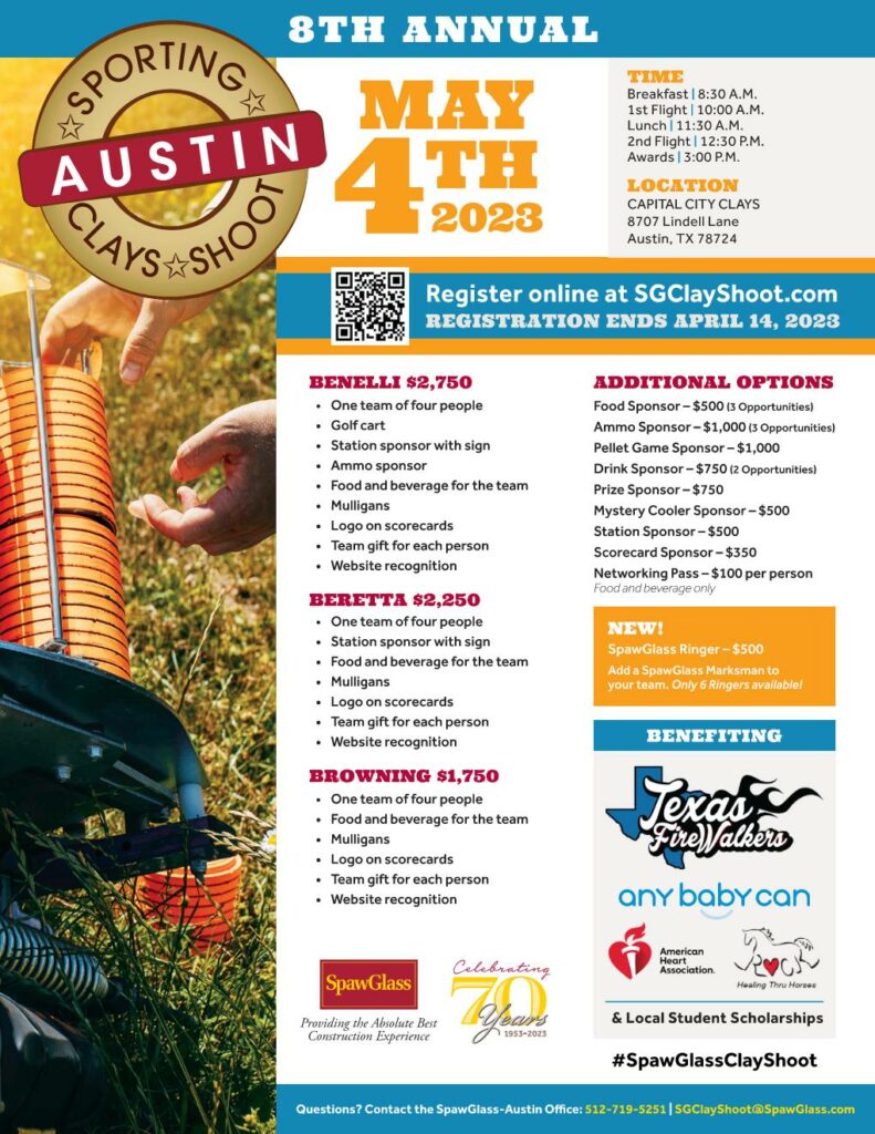 8th Annual Austin Sporting Clay Shoot event flyer