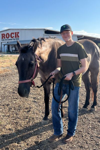Colton Farrow shown here with ROCK horse Skippy